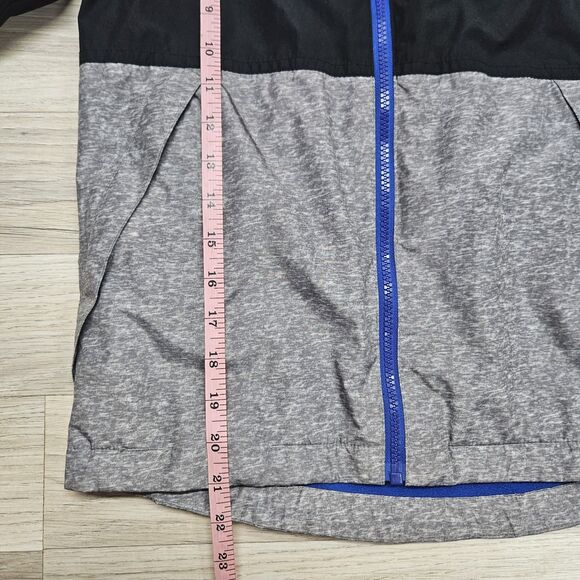 Wonder Nation Boys Jacket Black Gray Zip Up Medium Hooded - Picture 5 of 9